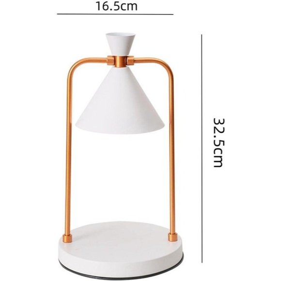 White Electric Candle Warmer with Timer and dimmable Light - Picture 6 of 6